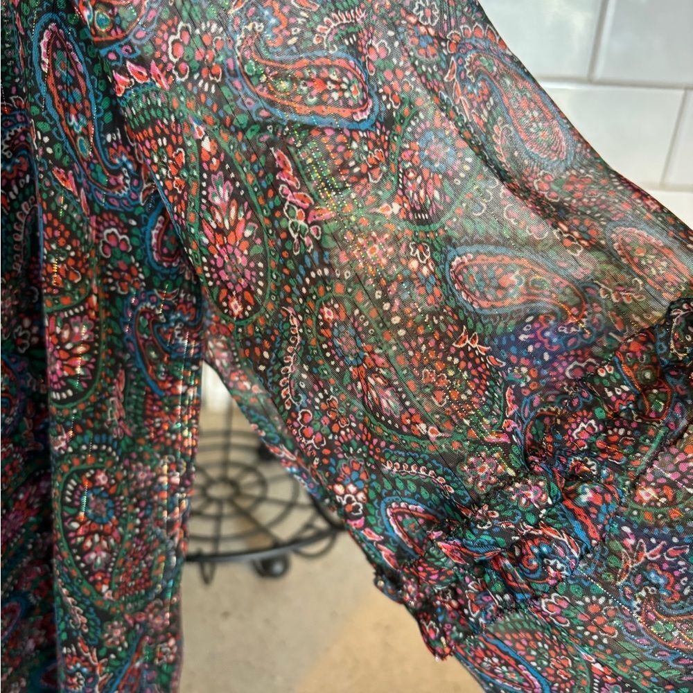 LOFT Women's Paisley Blouse - Multicolor NWT - Picture 6 of 6